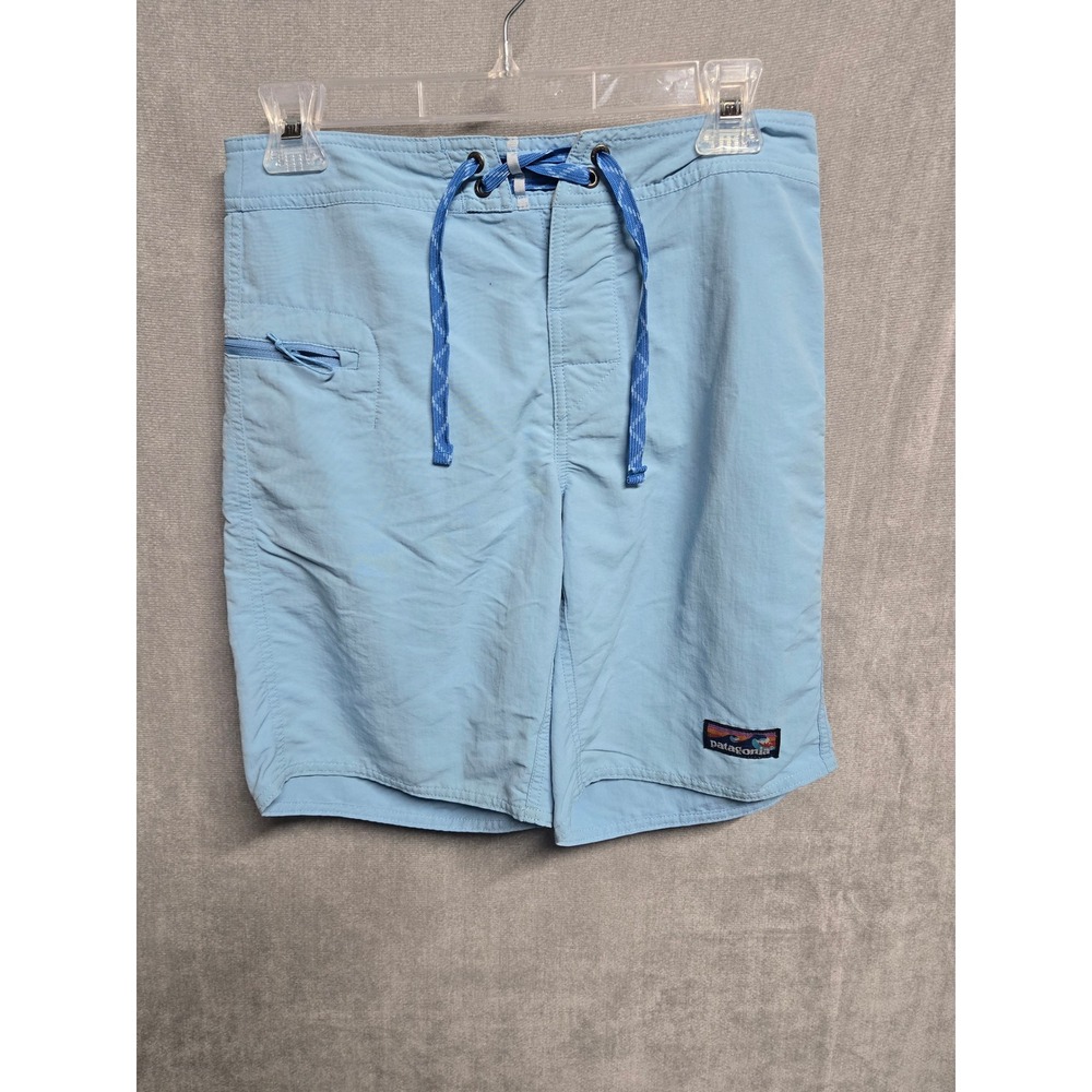 Patagonia Wavefarer Board Shorts Mens 28 Light Blue Swim Trunks Nylon 8 Inseam